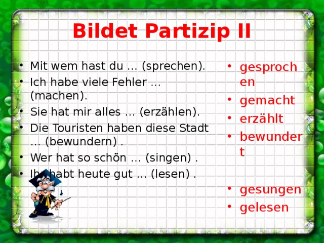 Bildet Partizip II