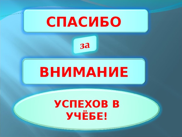 СПАСИБО ВНИМАНИЕ УСПЕХОВ В УЧЁБЕ! 25