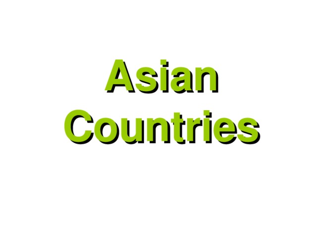 Asian Countries