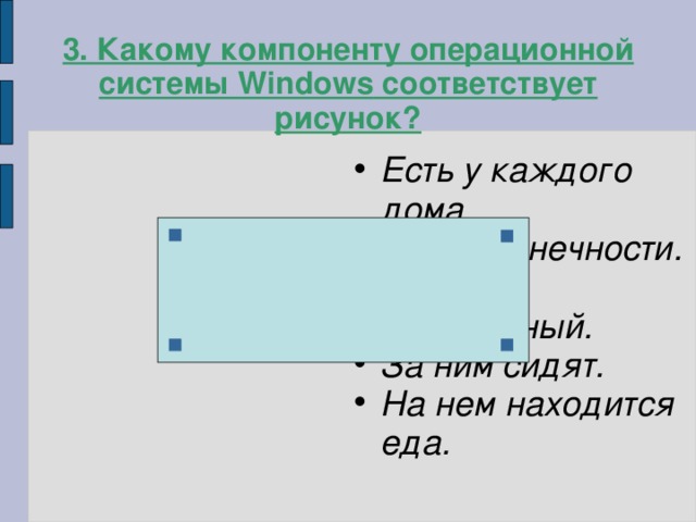 3. Какому компоненту операционной системы Windows соответствует рисунок?