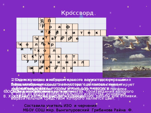 Кроссворд по изо. Кроссворд на тему Изобразительное искусство. Кроссворд на тему изо. Придумать кроссворд по изо.